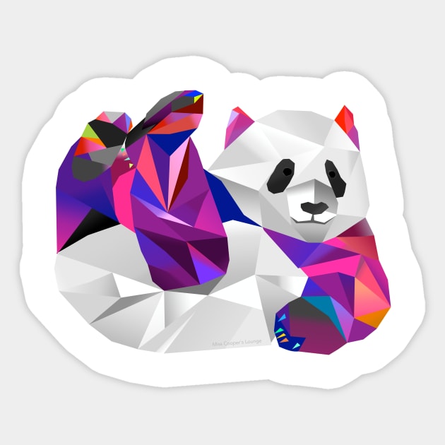 Pauline Panda Sticker by MissCoopersLounge